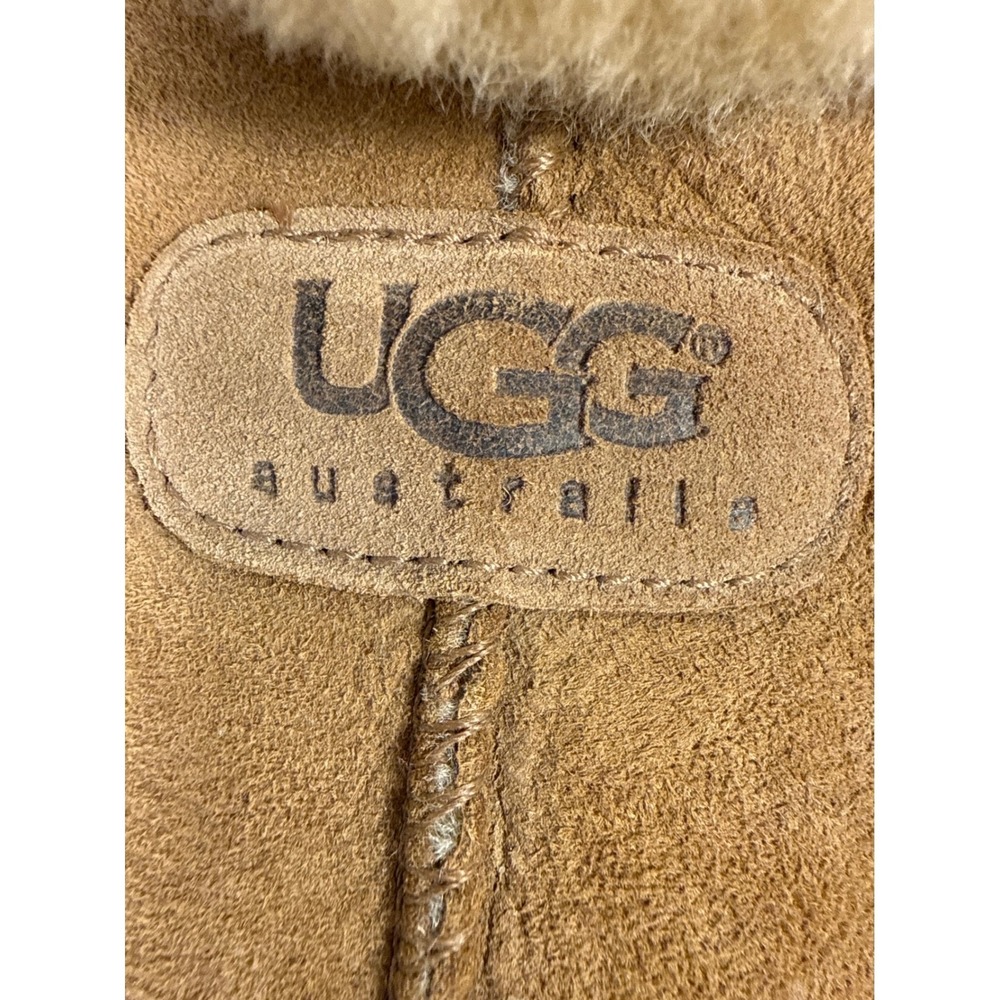 UGG Australia Tasman Suede Sheepskin Slippers Chestnut Brown Lug Sole Mens 9 - Picture 11 of 11